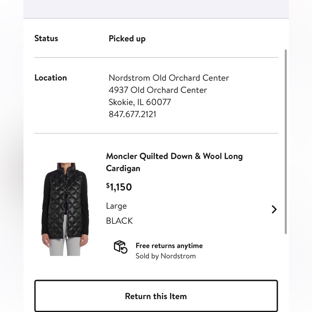 Moncler Shiny Black Quilted Jacket